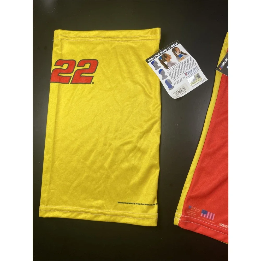 (2) NASCAR Wincraft FanWrap Sports Gaiter Neck/Facemask One Size #22 Joey Logano
